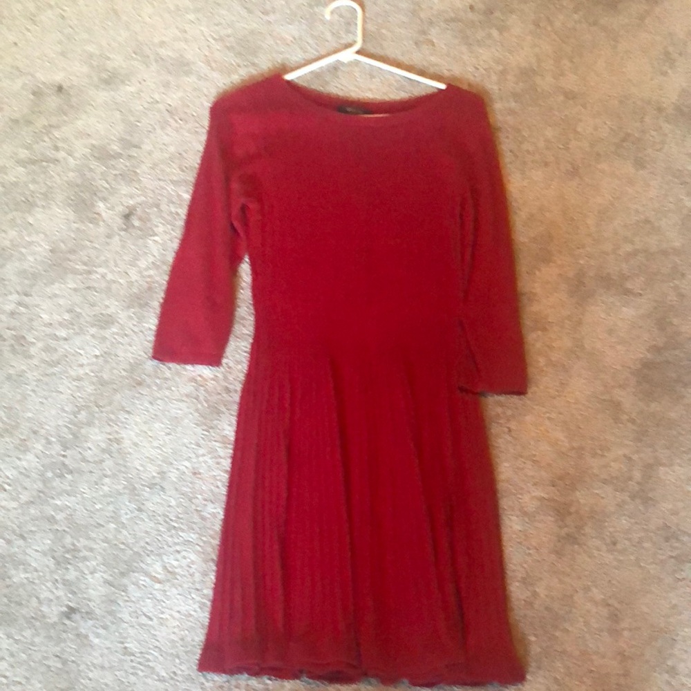 Style & co red sweater dress size Large